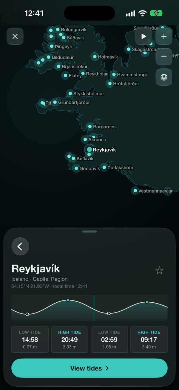 A harbour on the map