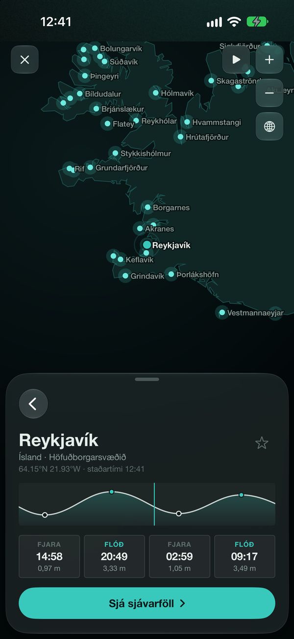 Höfn á kortinu